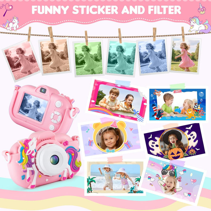 Cámara para niños para niñas de 3 a 5 años, regalos, cámara digital...