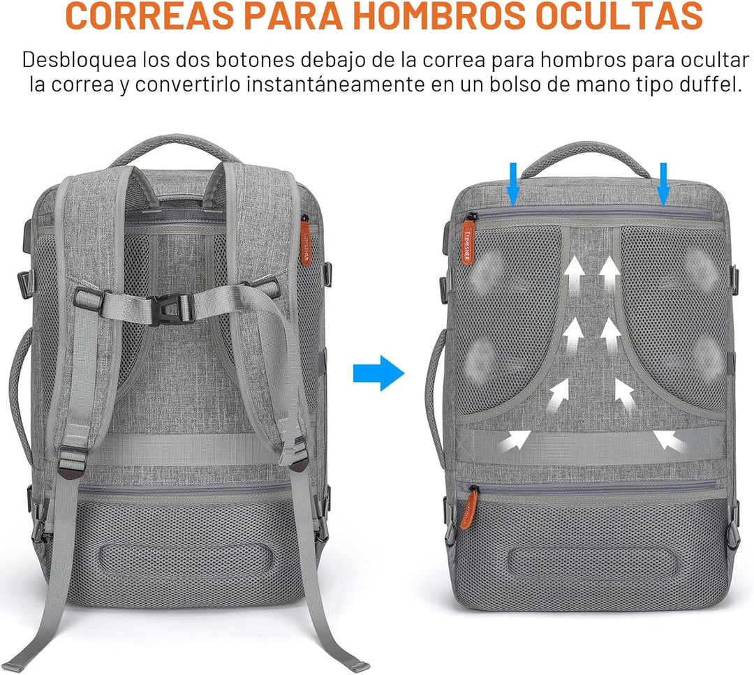 Lumesner Mochilas de viaje de mano, extra grandes de 40 litros apro...