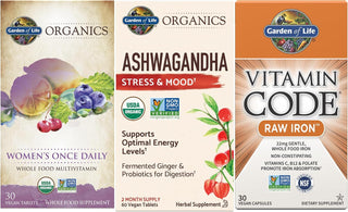 Garden of Life Paquete de mujeres: Organics Once Daily Multivitamin...