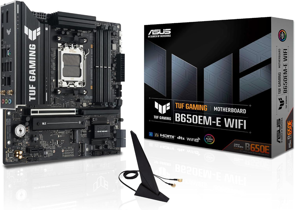 ASUS TUF Gaming B650EM-E WiFi AMD mATX Placa base, 8+2+1 etapas de...