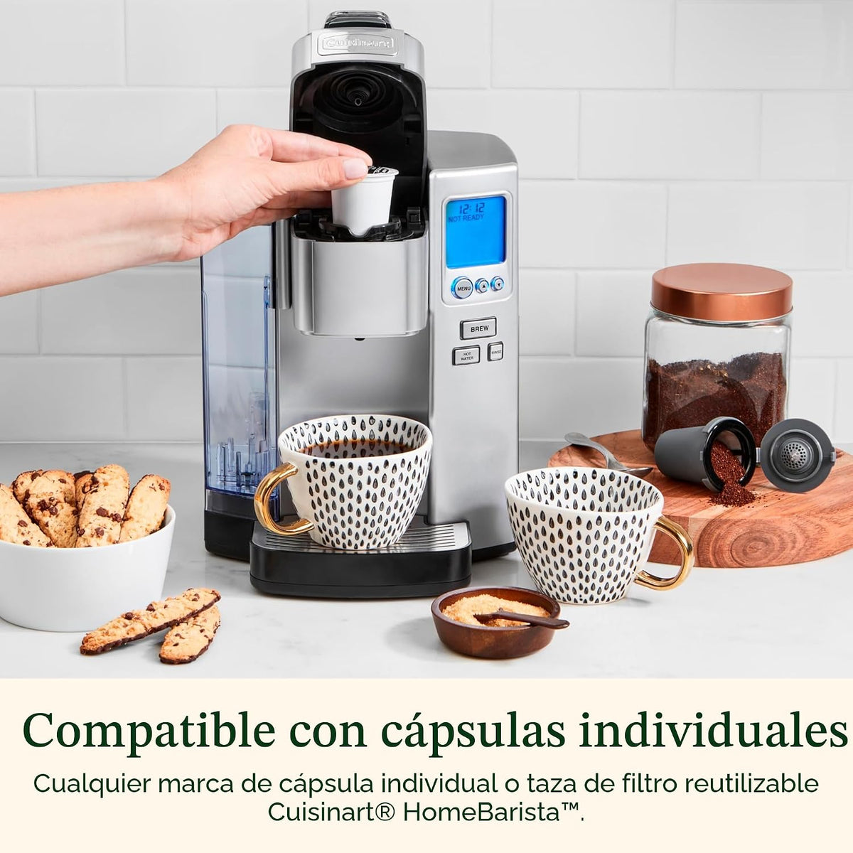 Cuisinart Cafetera, cafetera de cápsulas de depósito de 72 onzas
