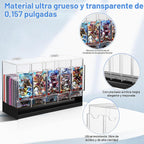 CHEPULA Dispensador de 5 ranuras, dispensador de tarjetas, caja de refuerzo acrílica para tarjetas intercambiables, paquetes de refuerzo deportivos (apertura de la tapa superior)