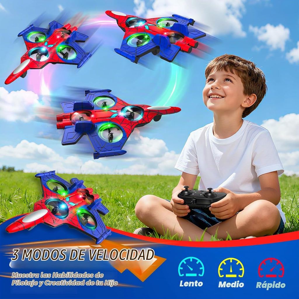 Aviones de control remoto de espuma de araña para niños, mini dron para regalos de niños