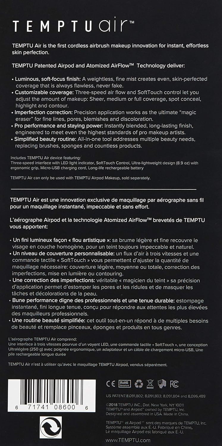 Temptu Air Modern Glam Holiday Set: Maquillaje con cepillo de aire...