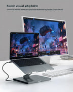 Soporte de concentrador USB C para MacBook Pro, adaptador 10 en 1 para MacBook Air Docking Station con 4K 60Hz HDMI, RJ45 Gigabit Ethernet, lector de tarjetas SD/TF, 4 USB 3.0 para iPad/Dell HP/Surface/Lenovo Laptop Dock