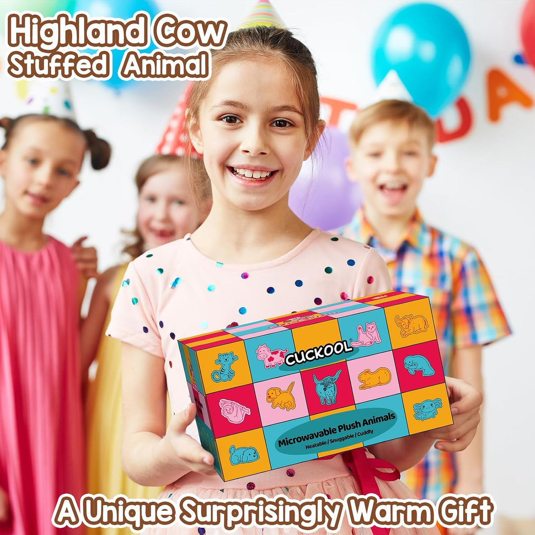 2 animales de peluche de vaca de las tierras altas para microondas,...