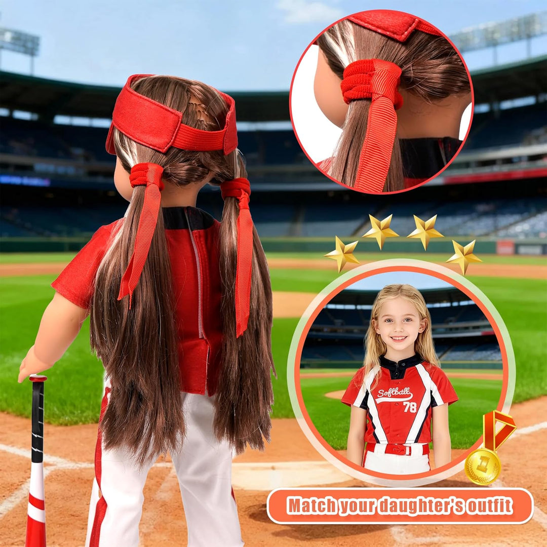 Conjunto de ropa y accesorios de uniforme de sóftbol ARTST para muñ...