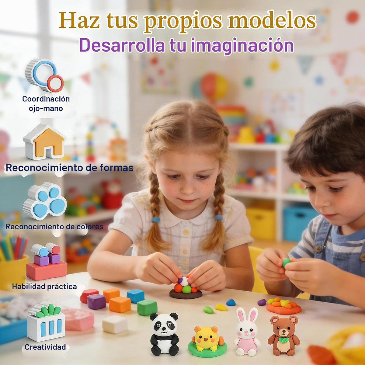 ‌RTPAR Air Dry Clay 156 Colors,Modeling Magic Clay para Kids Bulk Craft Kit