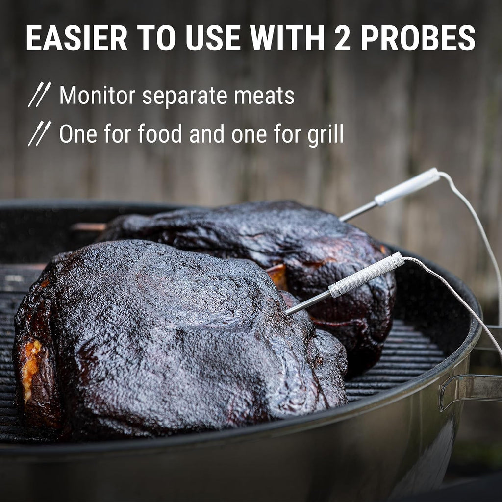 TempPro TempSync - Termómetro Bluetooth para carne de 650 pies con 2 sondas