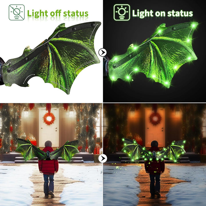 Alas eléctricas de dragón para niños pequeños, alas de dinos