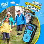Walkie Talkies para niños recargables de largo alcance, regalo de cumpleaños de Navidad para niños de 5, 6, 7, 8, 9, 10, 11, 12 años, equipo de senderismo, juegos de campamento con NOAA