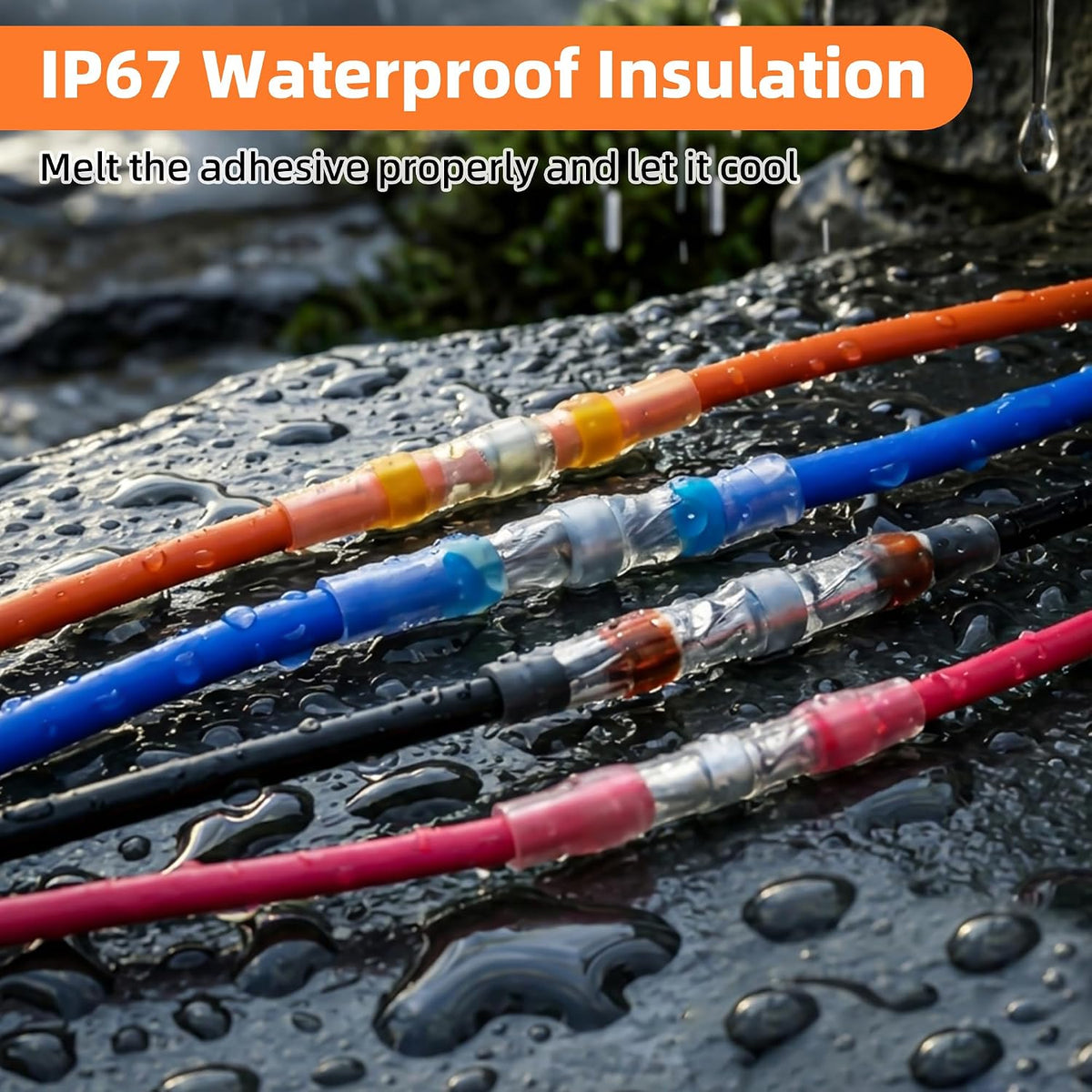 Kuject Mini pistola de calor, kit de conectores de alambre de sellado de soldadura, pistola de calor de doble temperatura de 350 W para tubos retráctiles, kit de reparación de alambre termorretráctil