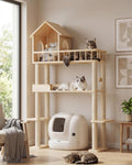 Torre para gatos de 60 pulgadas para caja de arena automática