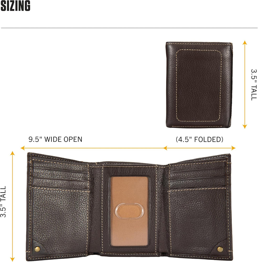 Carhartt Carteras de cuero de grano completo para hombre, diseño du...