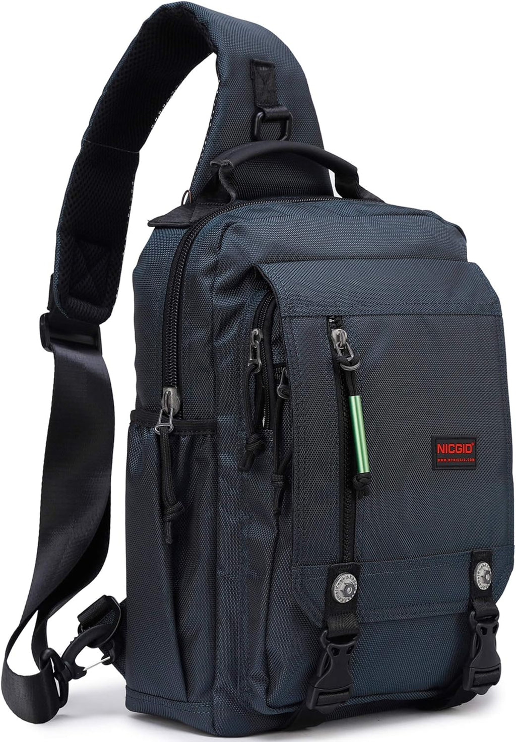 NICGID Bandoleras de hombro en el pecho, mochila para laptop, bolsa de mensajero cruzada para viajes al aire libre, hombres y mujeres