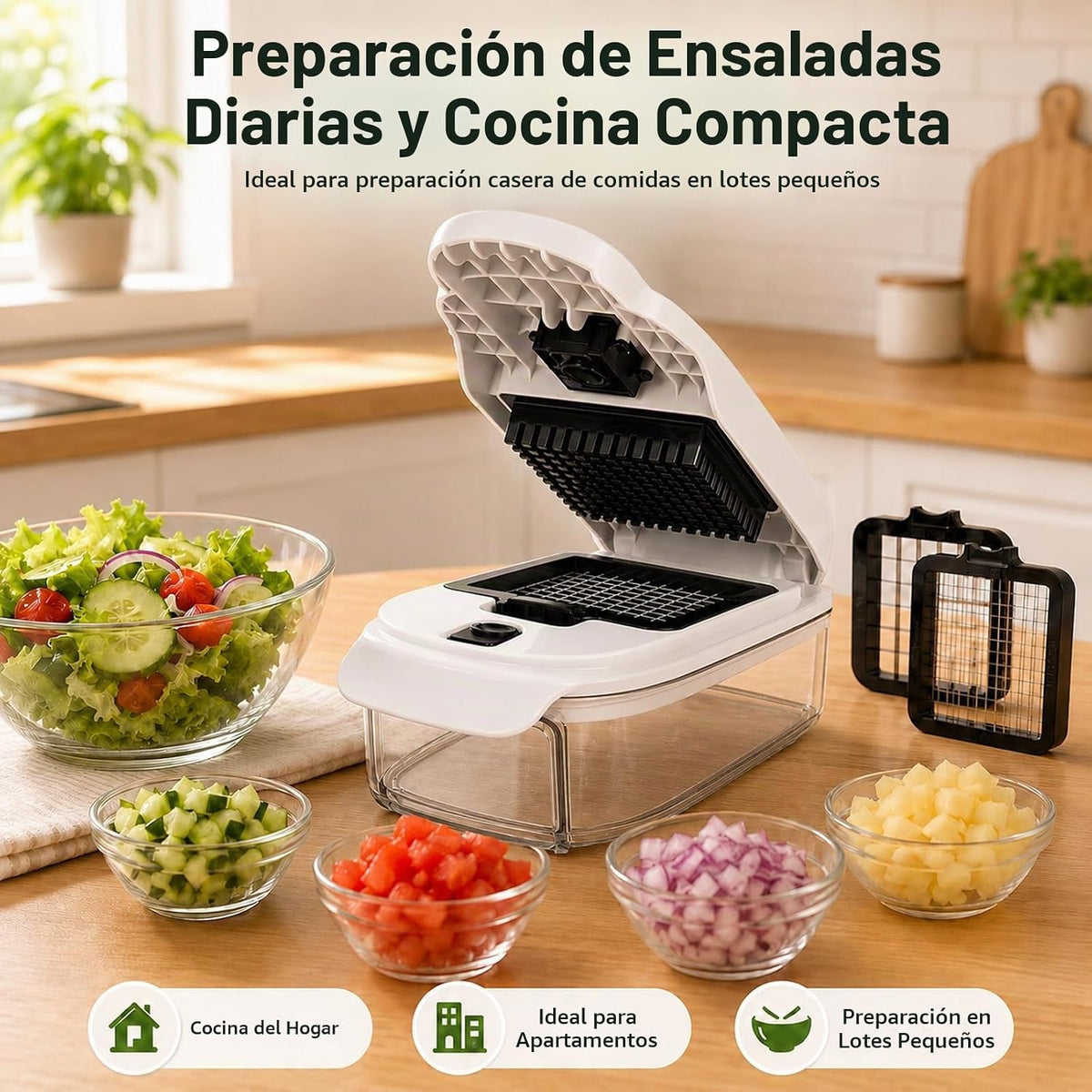 Picador de verduras 2 en 1, picador de caja para verduras