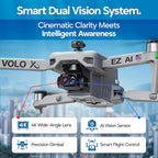 DCX Volo X EZ AI Drone - Drones con cámara 4K y evitación de obstáculos en