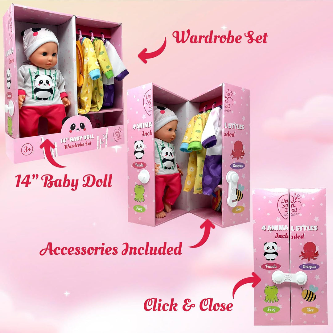 Muñeca de bebé de cuerpo suave con accesorios y 4 juegos de trajes...