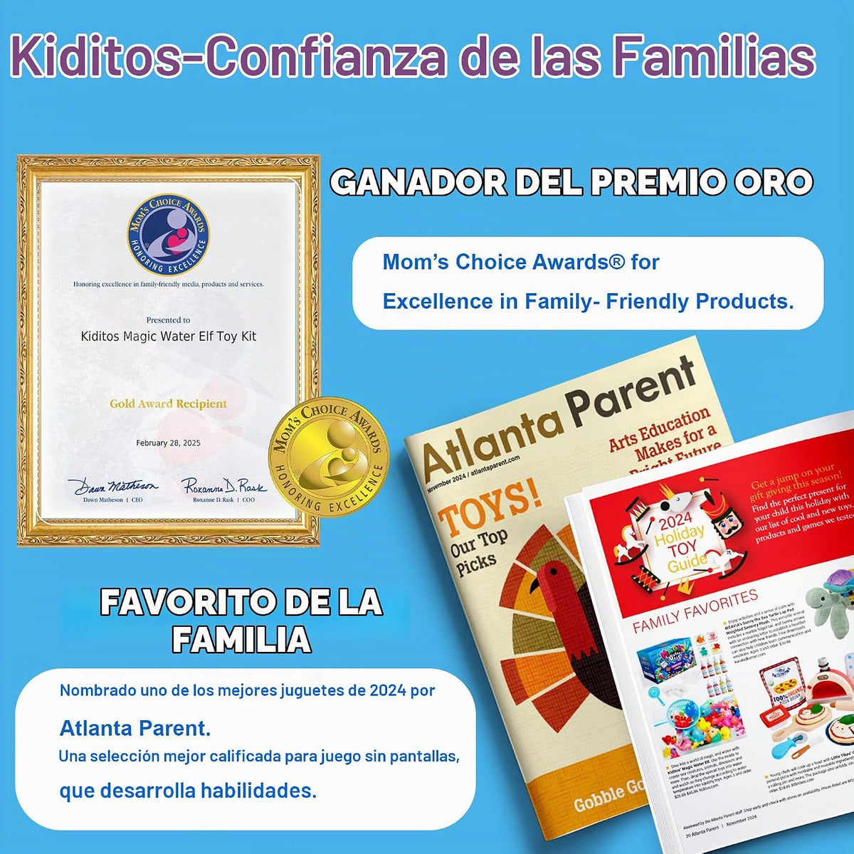 Kiditos Kit de juguetes mágicos de elfo de agua, squishies para niños