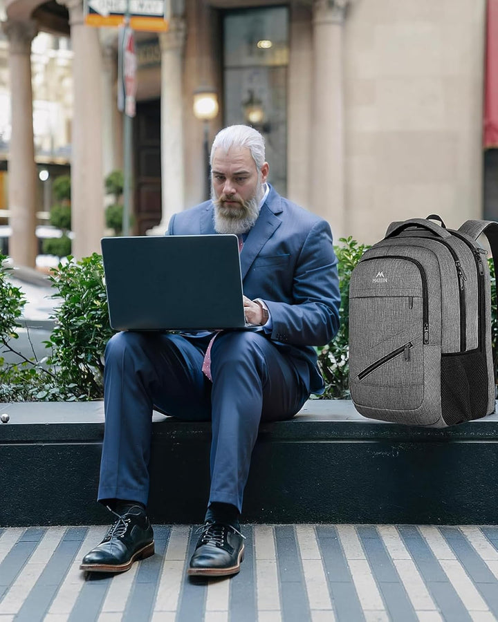 MATEIN Mochila de viaje para laptop, mochila de trabajo de 17 pulga...