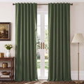 NICETOWN Cortinas 100% opacas de color verde oliva oscuro de 84 pulgadas de