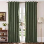 NICETOWN Cortinas 100% opacas de color verde oliva oscuro de 84 pulgadas de