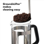 OXO Brew - Prensa francesa de 8 tazas con elevador de tierra