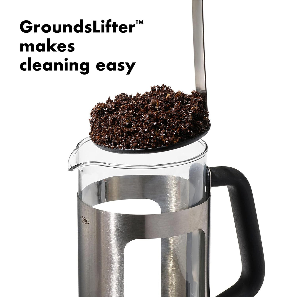 OXO Brew - Prensa francesa de 8 tazas con elevador de tierra