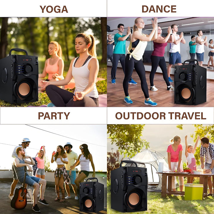 VIGROS Altavoz Bluetooth, altavoz inalámbrico portátil con subwoofe...