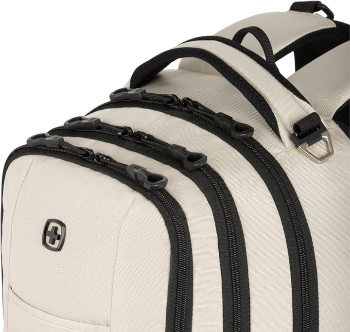 SwissGear - Mochila para laptop Cecil 5505, Crema\/Negro