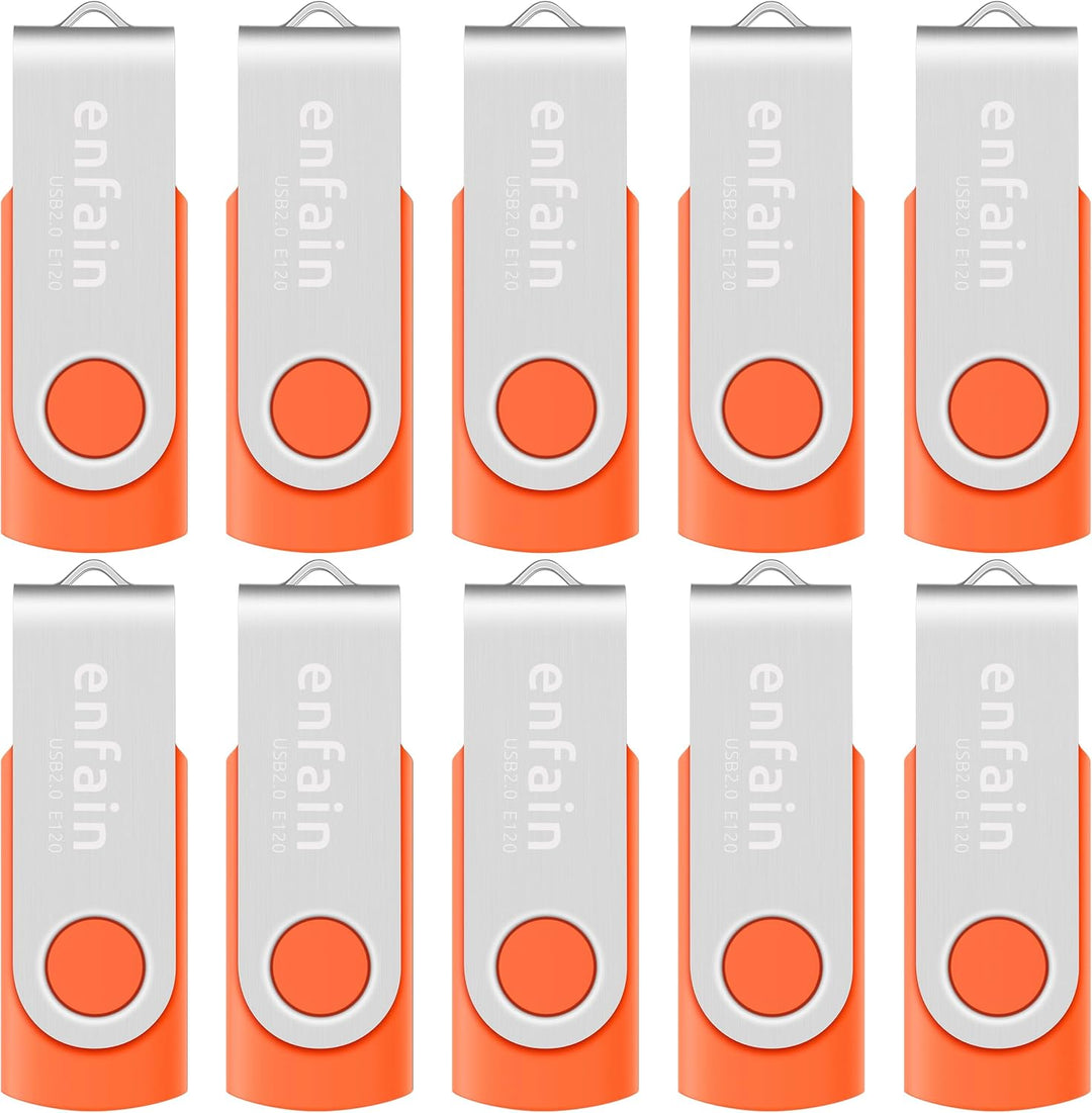 10 X Enfain Unidades Flash USB de 16GB a Granel Jump Zip Memory Sti...