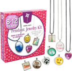Pinwheel Crafts Kit de fabricación de joyas con dije para niñas de 8 a 12 años o más, kit de fabricación de collares y pulseras para niños, artesanía única para crear múltiples collares y pulseras