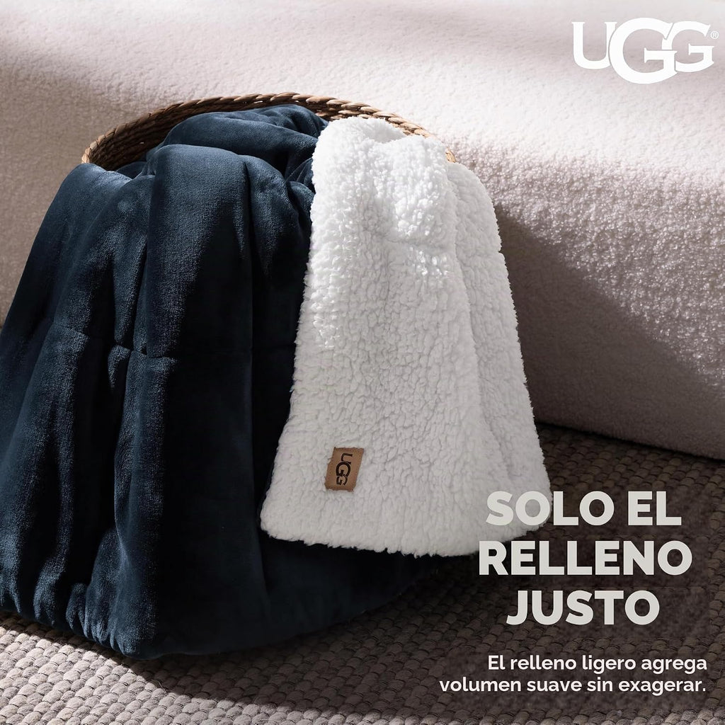 UGG Nita - Manta reversible de vellón de felpa, 50 x 70 pulgadas, color