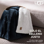 UGG Nita - Manta reversible de vellón de felpa, 50 x 70 pulgadas, color