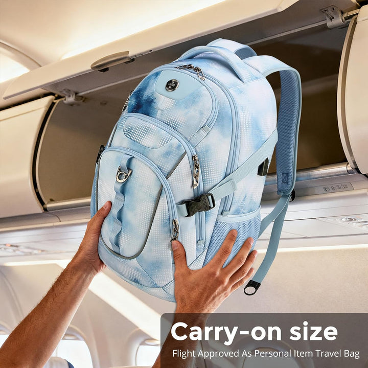 Swissdigital Mochila para laptop con puerto de carga USB, mochila d...