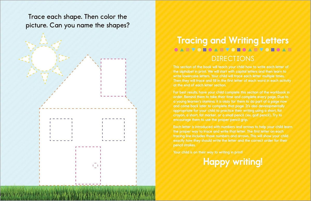 My First Learn-to-Write Workbook: Practice for Kids with Pen Control, Line Tracing, Letters, and More!