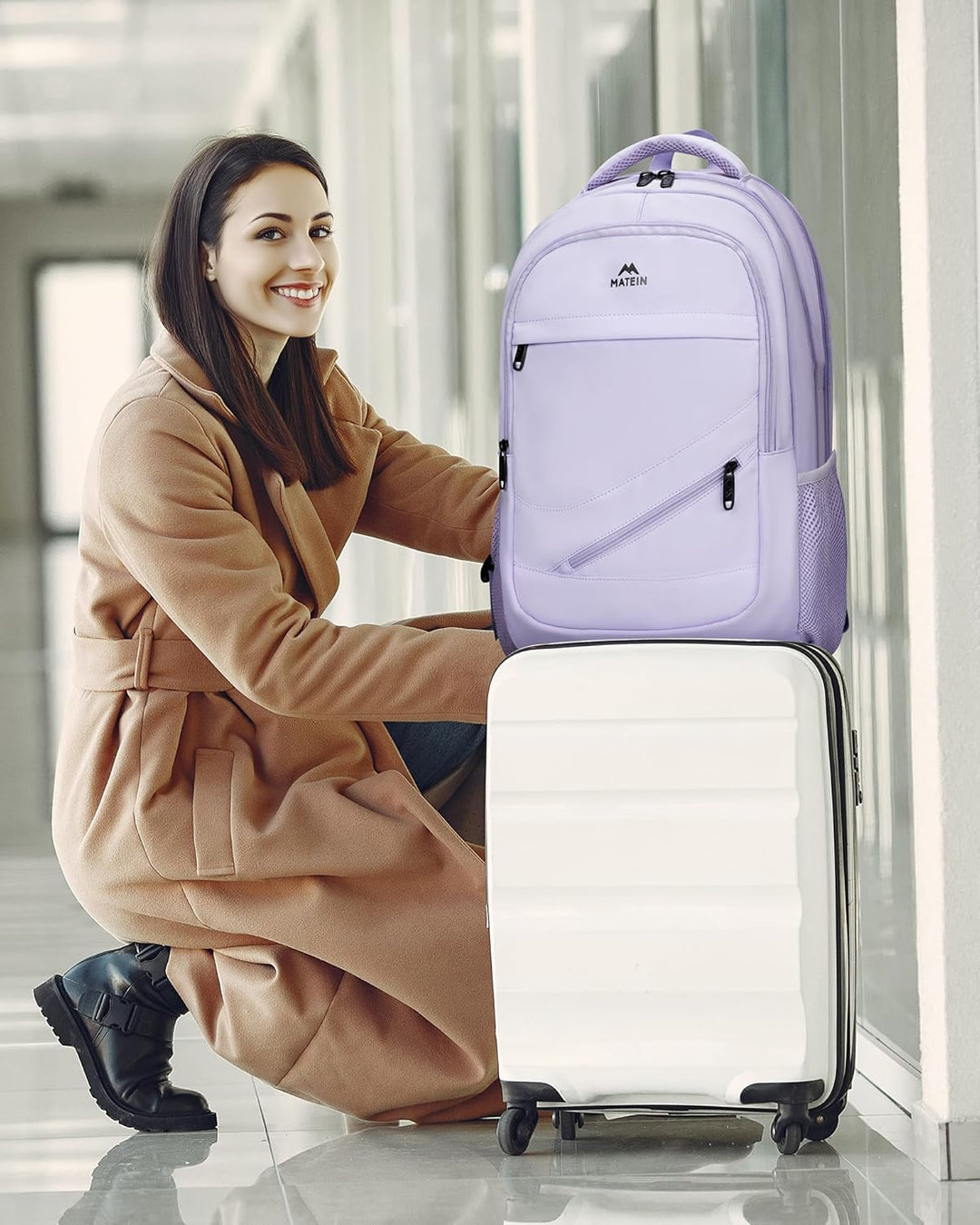 MATEIN Mochila grande para laptop de 17 pulgadas para mujer, mochil...