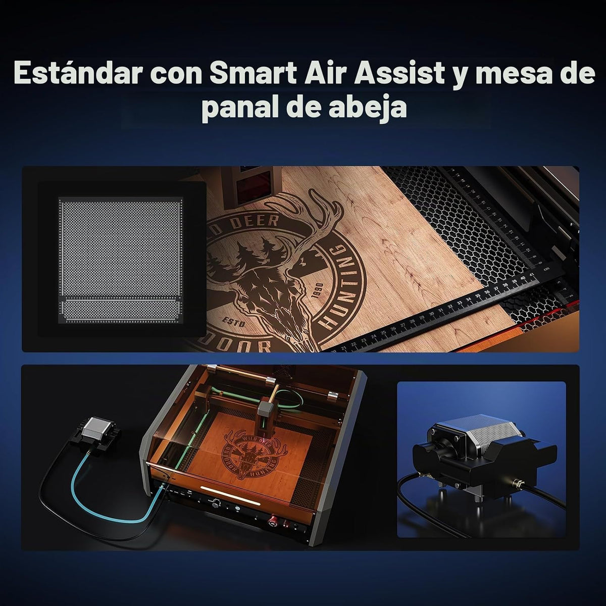 Genmitsu L8 Grabador/Grabadora Láser, 40W 40000mW Láser de Corte Clase de Seguridad 1