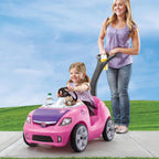 Step2 Whisper Ride II Kids Push Cars, Ride en Car, Seat Belt, Horn, Toddlers Ages 1.5 – 4 Years Old, Max Weight 50 lbs., Quick Storage, Stroller Substitute, Pink