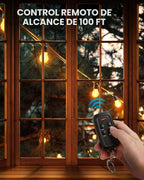 Lámpara DEWENWILS - Enchufe de atenuación remoto para luces de cadena de exteriores, 2 tomas de tierra