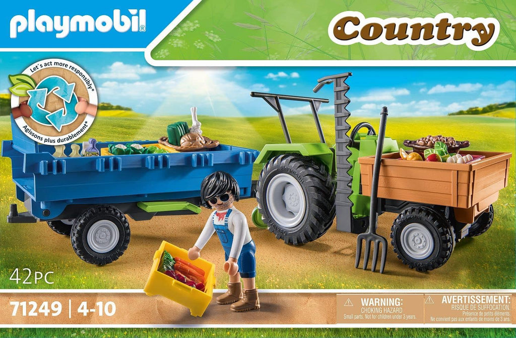 Playmobil Tractor cosechador con remolque