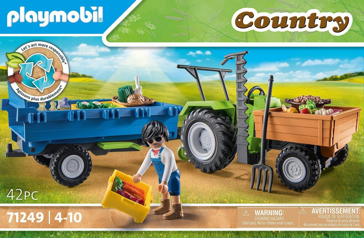 Playmobil Tractor cosechador con remolque