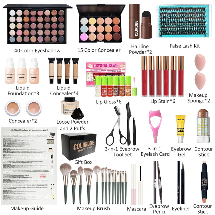 Kit de maquillaje todo en uno para adolescentes, regalos para adole...