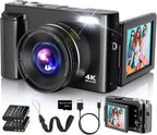 Duluvulu Cámara digital 4K para enfoque automático de fotografía, c...