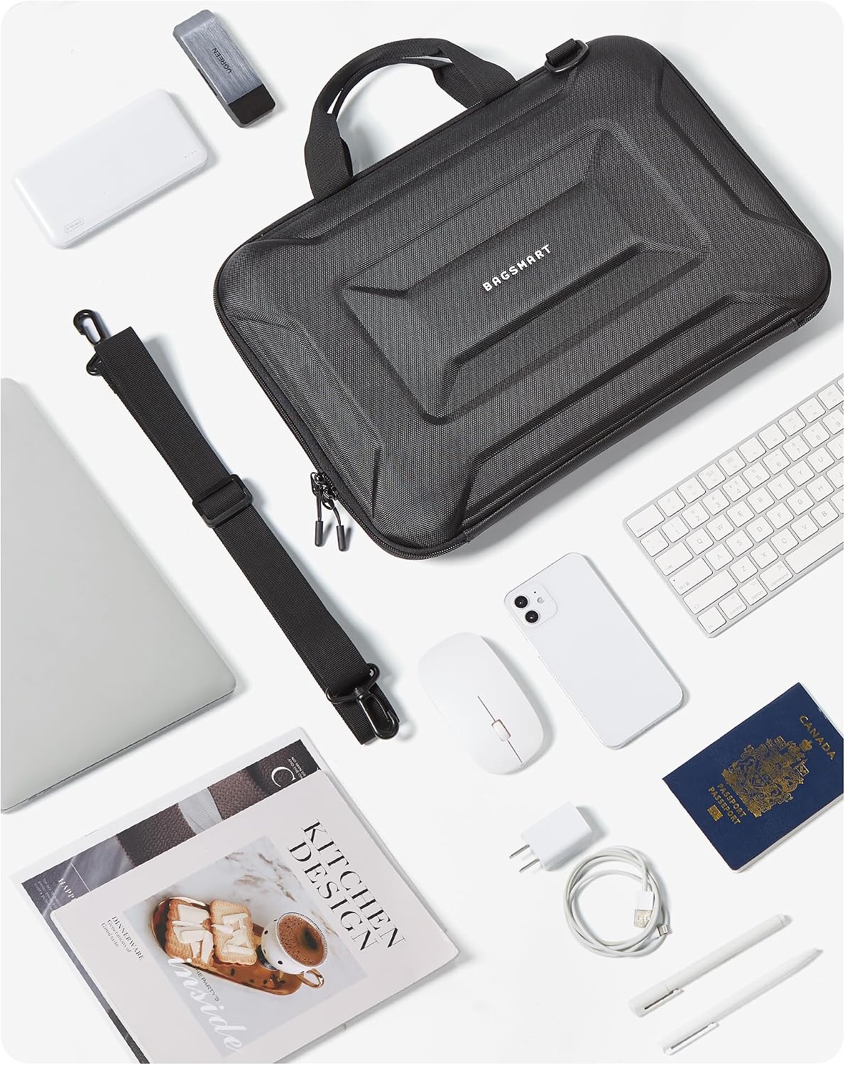 BAGSMART Funda para portátil a prueba de golpes con asa