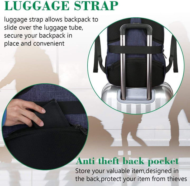 MATEIN - Mochila de viaje para laptop, delgada, con compartimento p...