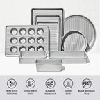OXO Good Grips - Bandeja de horno antiadherente de media hoja con revestimiento transparente Pro