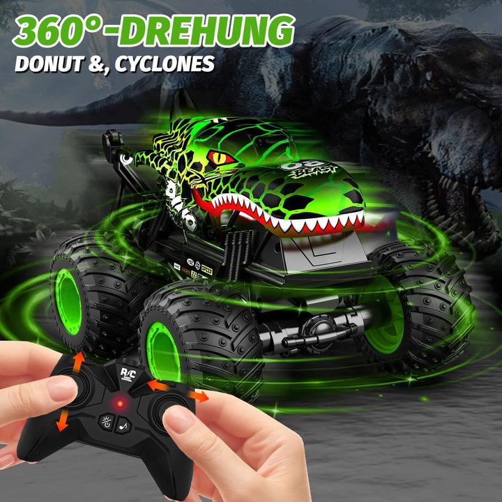 Gohero Juguetes de Camiones Monstruo para Niños, Camión RC de Dinos...
