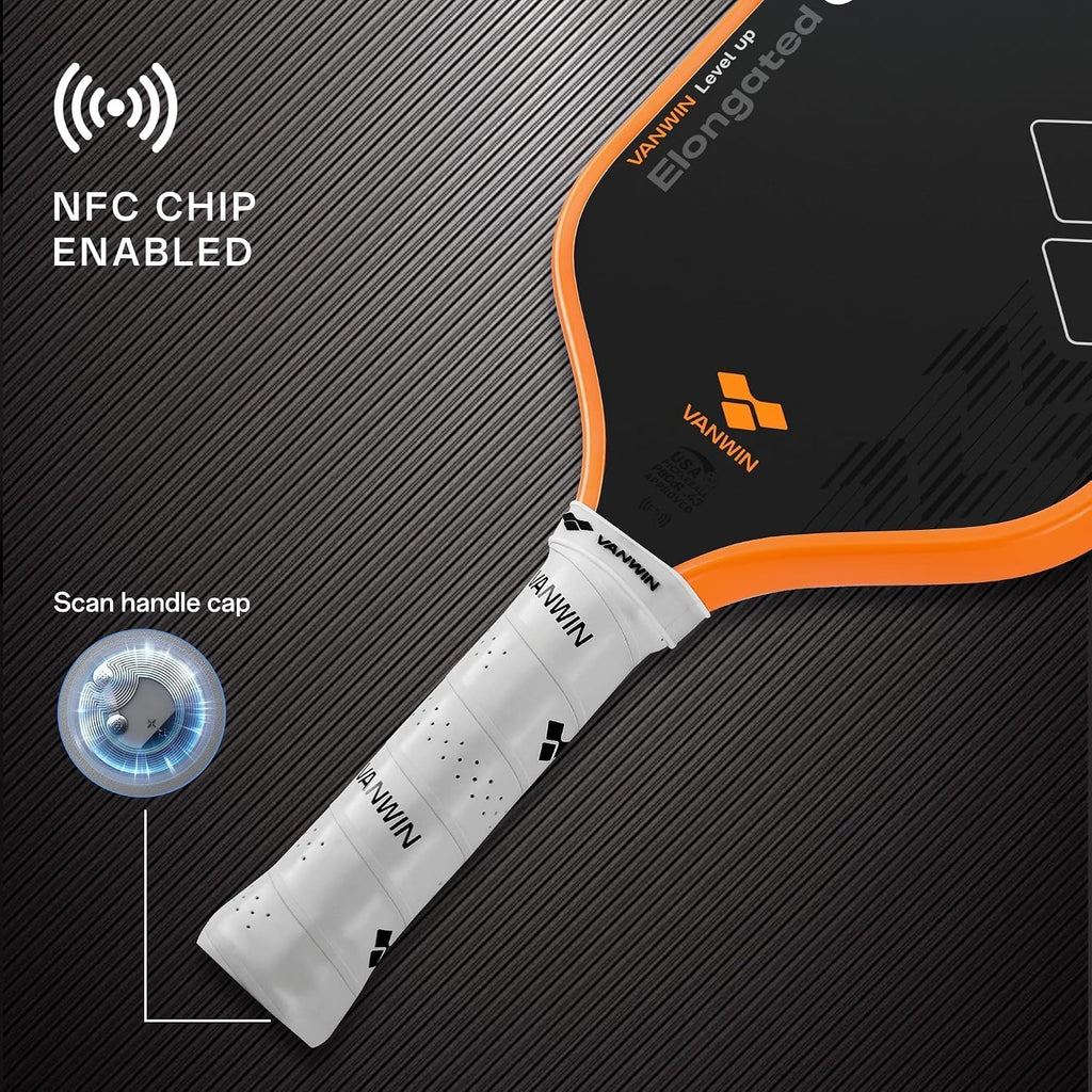 VANWIN Raqueta de Pickleball de Fibra de Carbono con Grano de Carburo de Silicio USAPA