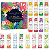 VISRIE Paquete de 16 bálsamos labiales, bálsamo labial natural a gr...